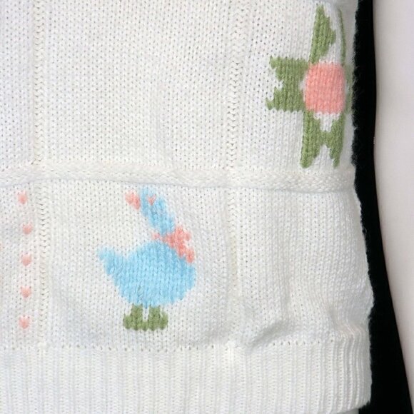 Vintage 80’s Suburban Petites Cottagecore Knit Sweater Fairy Kei Acrylic XS/SM - Picture 3 of 6